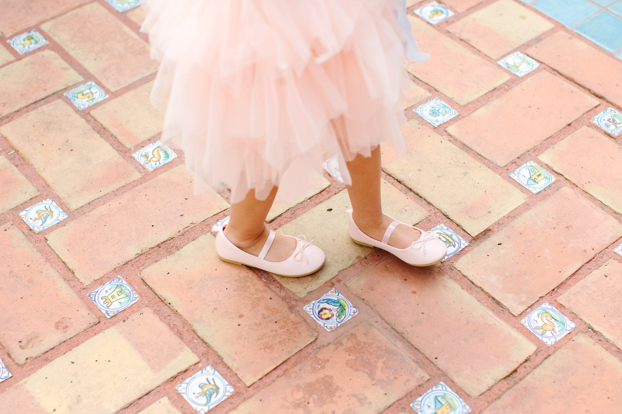 Flower girl ballet slippers - www.marycostaweddings.com