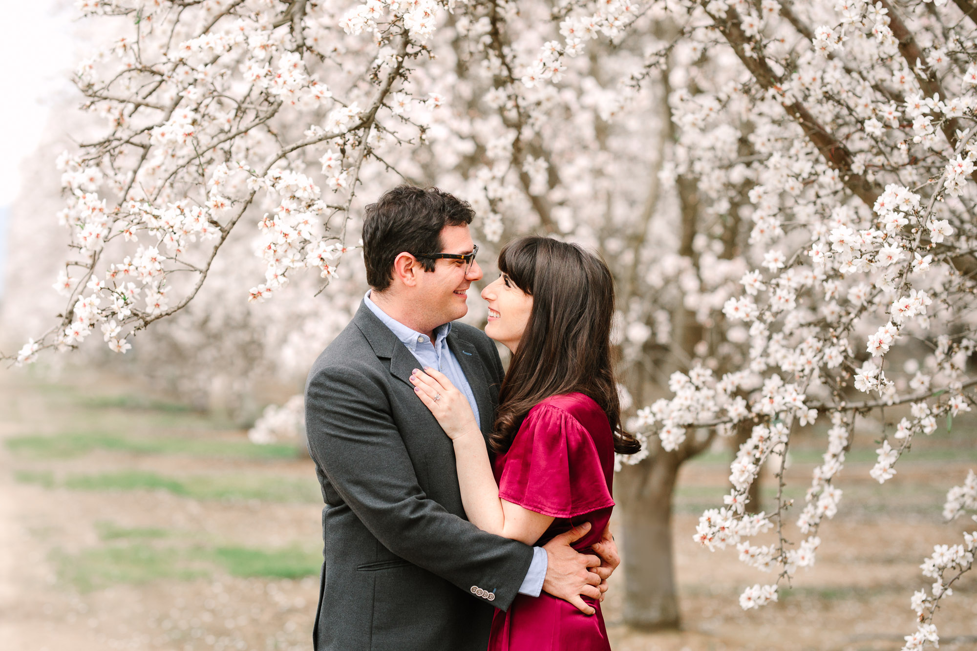 Almond orchard engagement session by Mary Costa Photography