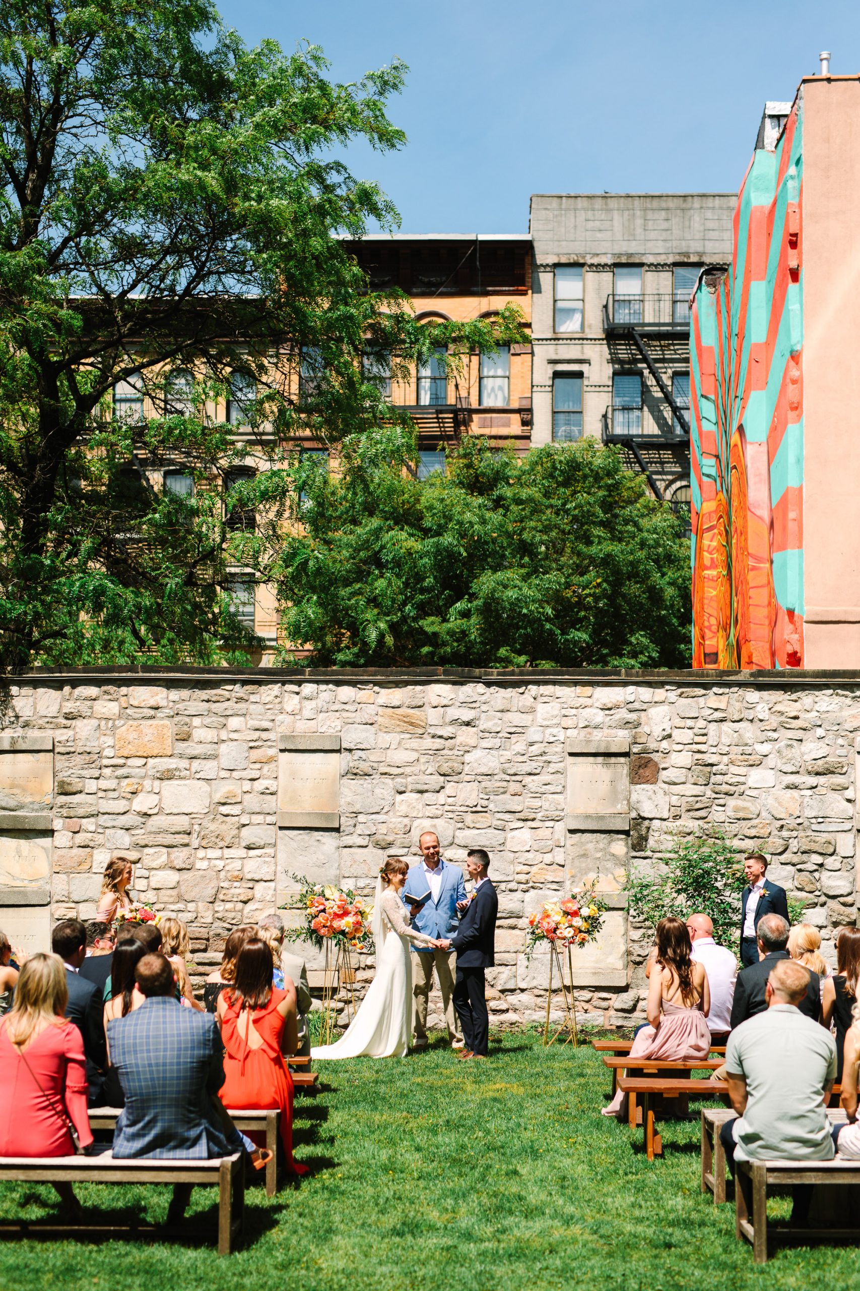 Wedding ceremony in NYC by Mary Costa Photography