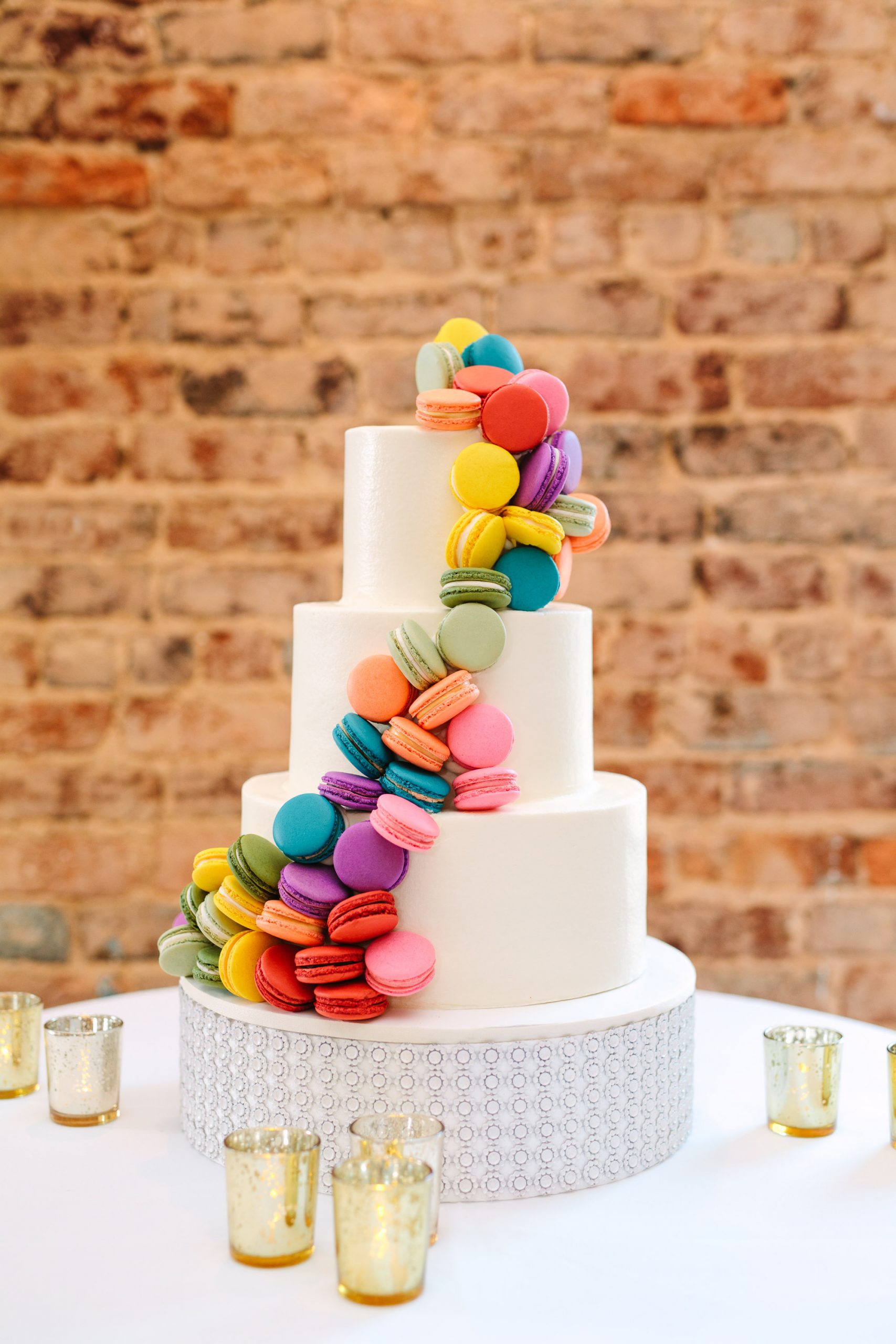 Colorful Macaron cake by Mary Costa Photography