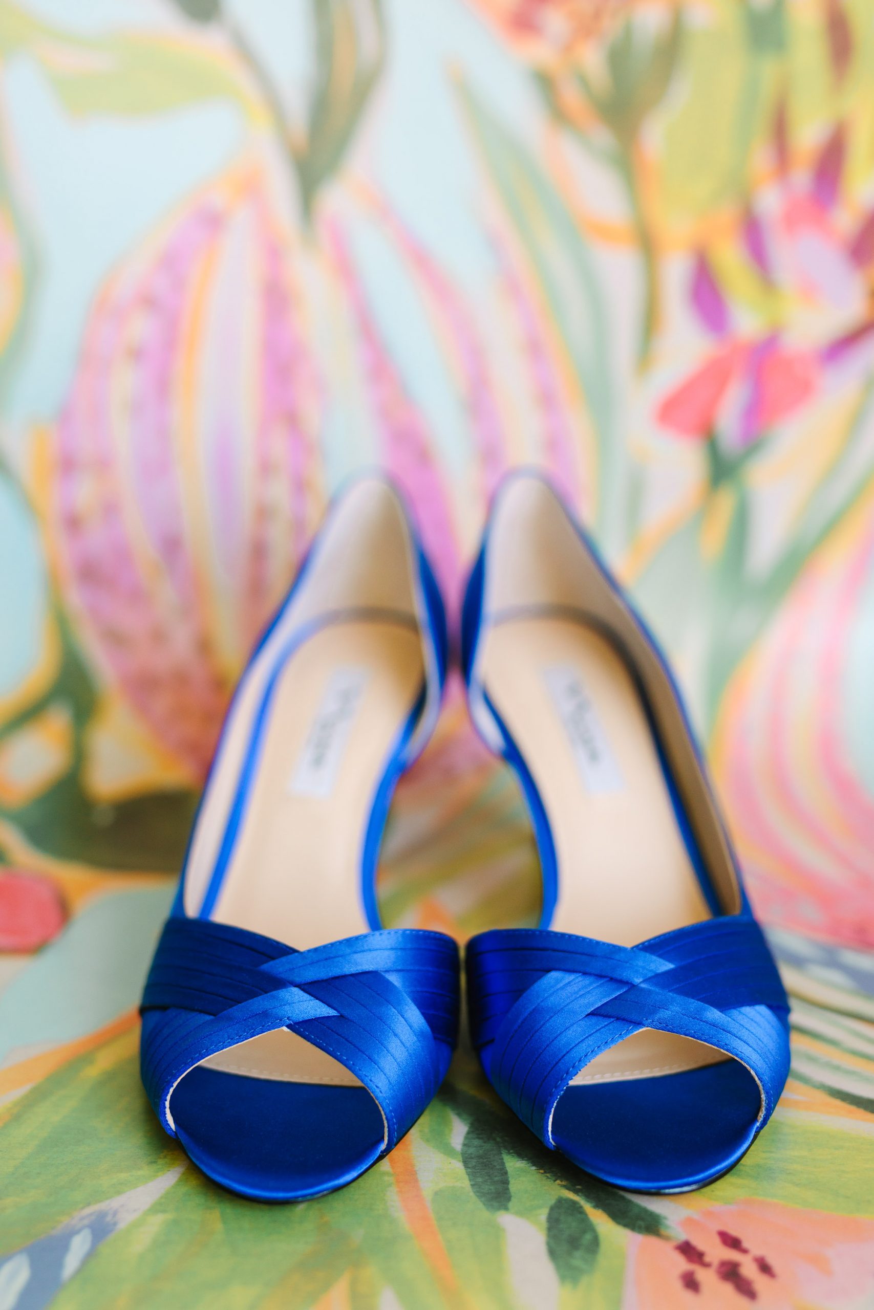 Blue bridal shoes www.marycostaweddings.com