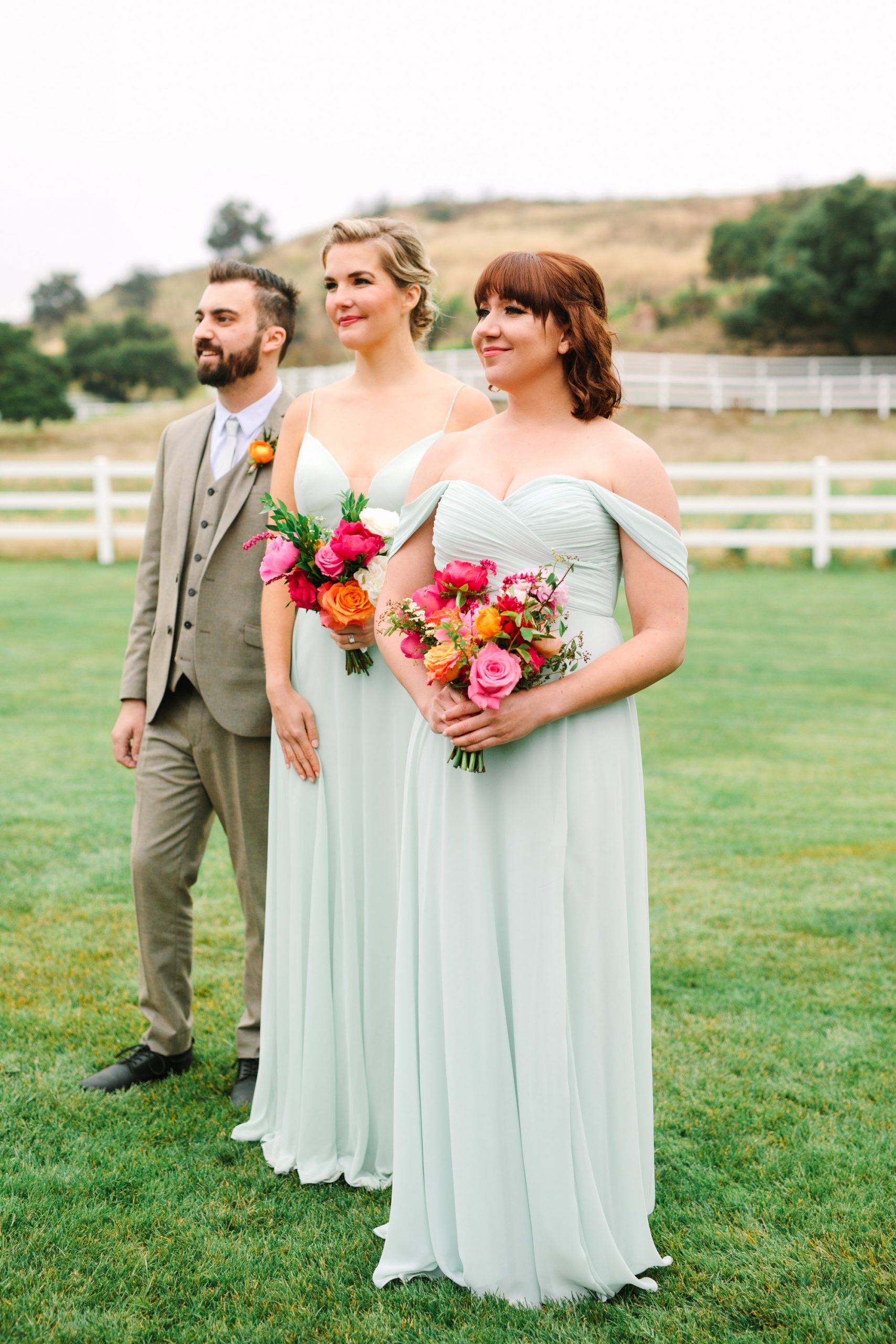 Wedding party during Malibu ceremony by Mary Costa Photography
