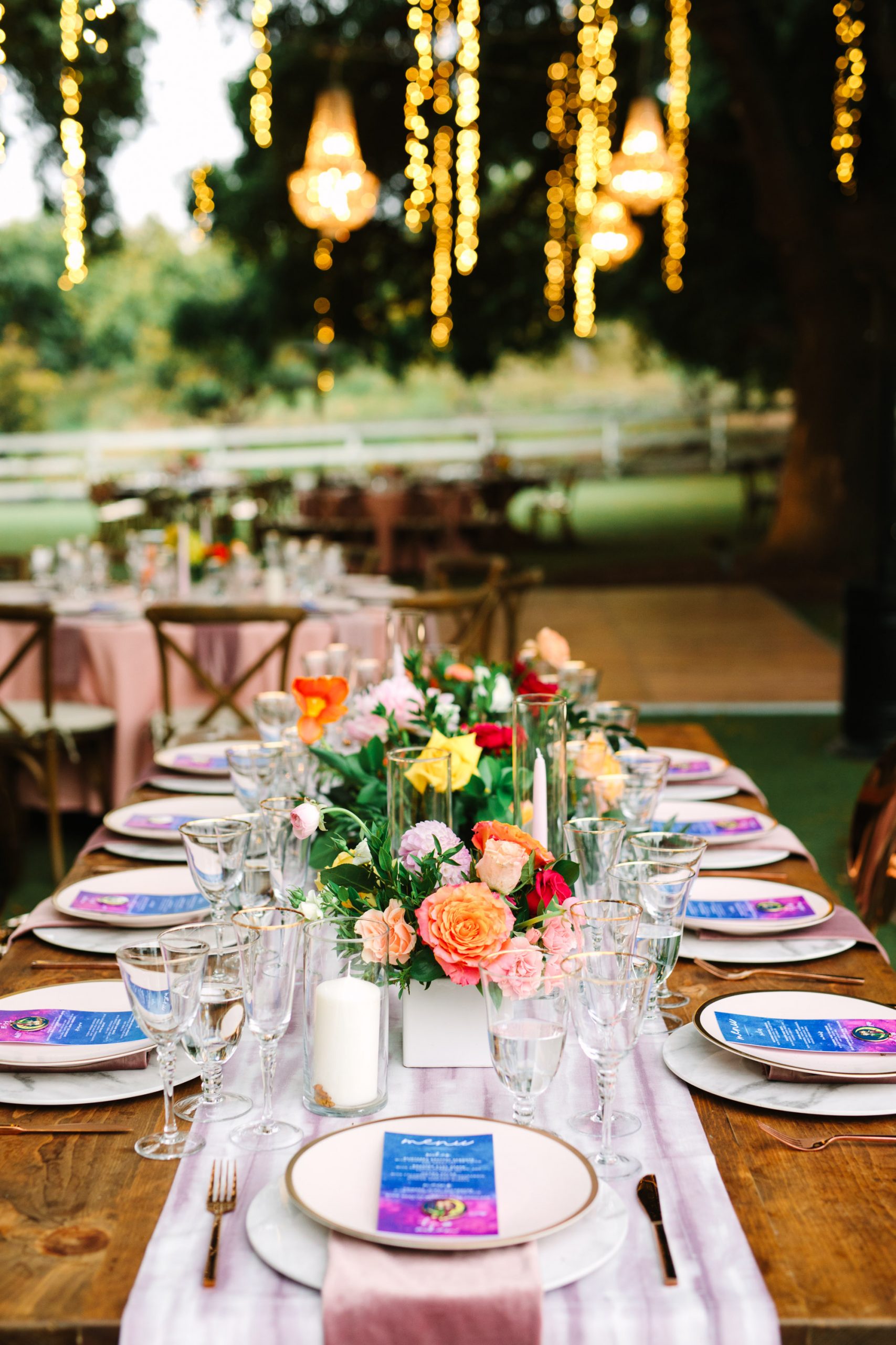 Saddlerock Ranch tablescape by Mary Costa Photography