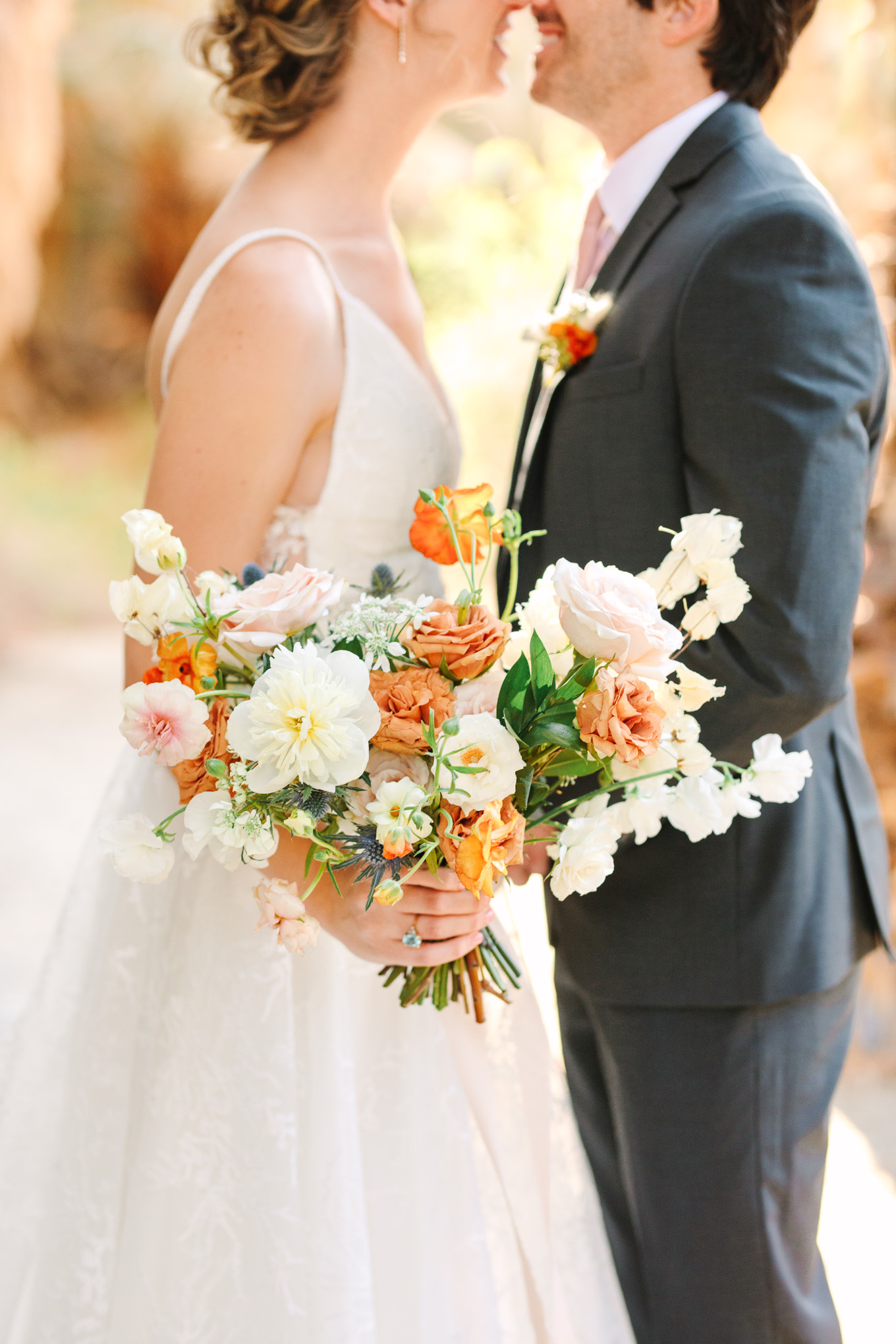 Bouquet close up at Living Desert Zoo | Best Southern California Garden Wedding Venues | Colorful and elevated wedding photography for fun-loving couples | #gardenvenue #weddingvenue #socalweddingvenue #bouquetideas #uniquebouquet   Source: Mary Costa Photography | Los Angeles