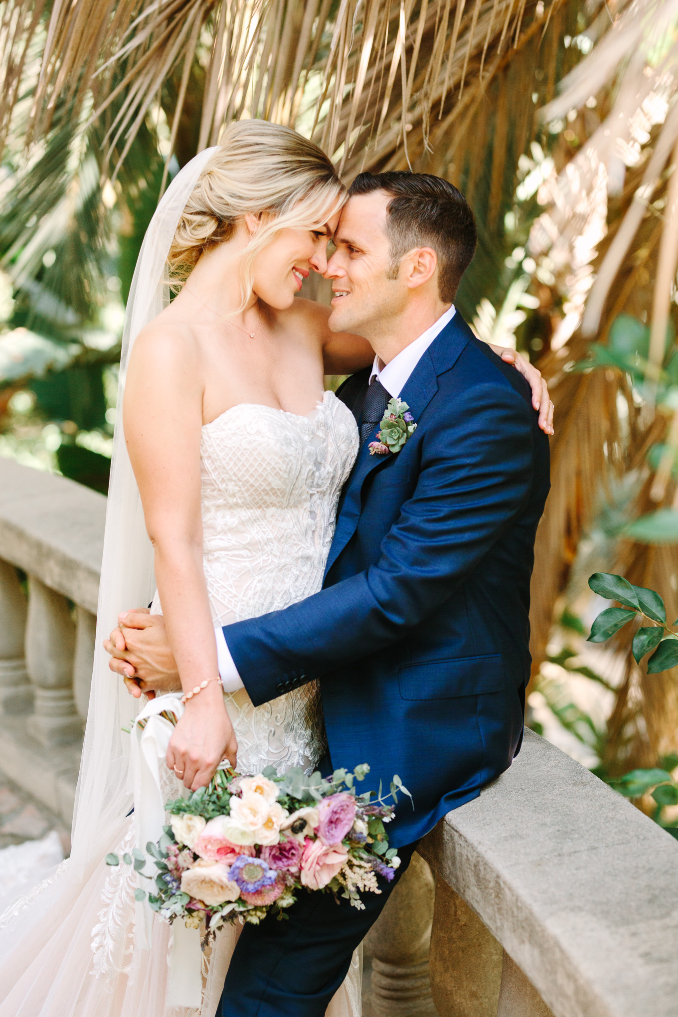 Bride and groom at Houdini Estate wedding | Best Southern California Garden Wedding Venues | Colorful and elevated wedding photography for fun-loving couples | #gardenvenue #weddingvenue #socalweddingvenue #bouquetideas #uniquebouquet   Source: Mary Costa Photography | Los Angeles 