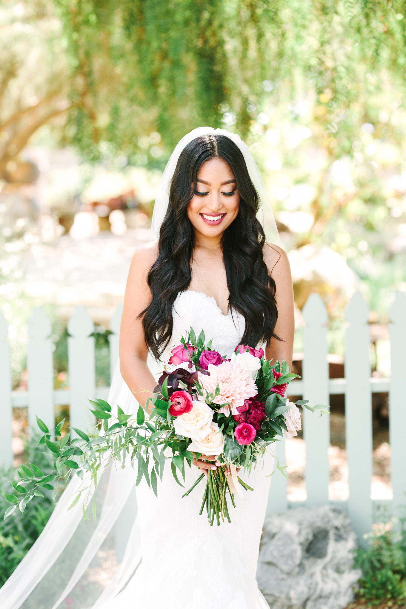 Bride at Maravilla Gardens wedding | Best Southern California Garden Wedding Venues | Colorful and elevated wedding photography for fun-loving couples | #gardenvenue #weddingvenue #socalweddingvenue #bouquetideas #uniquebouquet   Source: Mary Costa Photography | Los Angeles 