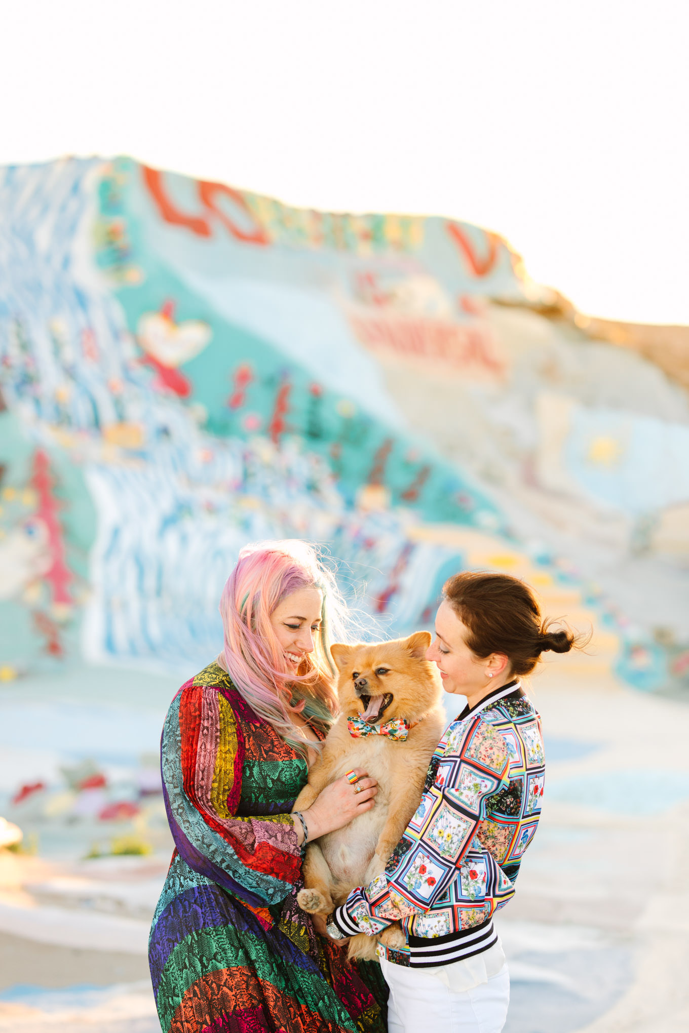 Sunrise Salvation Mountain engagement session | Engagement, elopement, and wedding photography roundup of Mary Costa’s favorite images from 2020 | Colorful and elevated photography for fun-loving couples in Southern California | #2020wedding #elopement #weddingphoto #weddingphotography   Source: Mary Costa Photography | Los Angeles