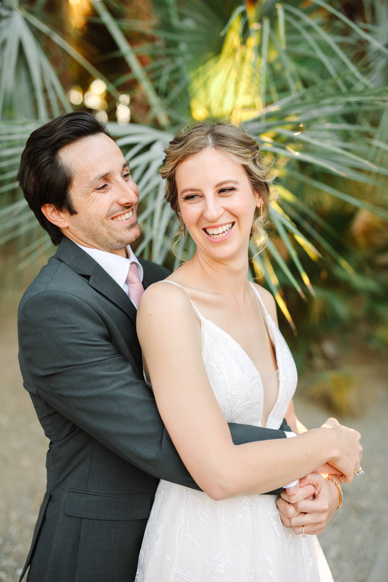 Wedding portrait of bride and groom | Living Desert Zoo & Gardens wedding with unique details | Elevated and colorful wedding photography for fun-loving couples in Southern California |  #PalmSprings #palmspringsphotographer #gardenwedding #palmspringswedding  Source: Mary Costa Photography | Los Angeles wedding photographer 