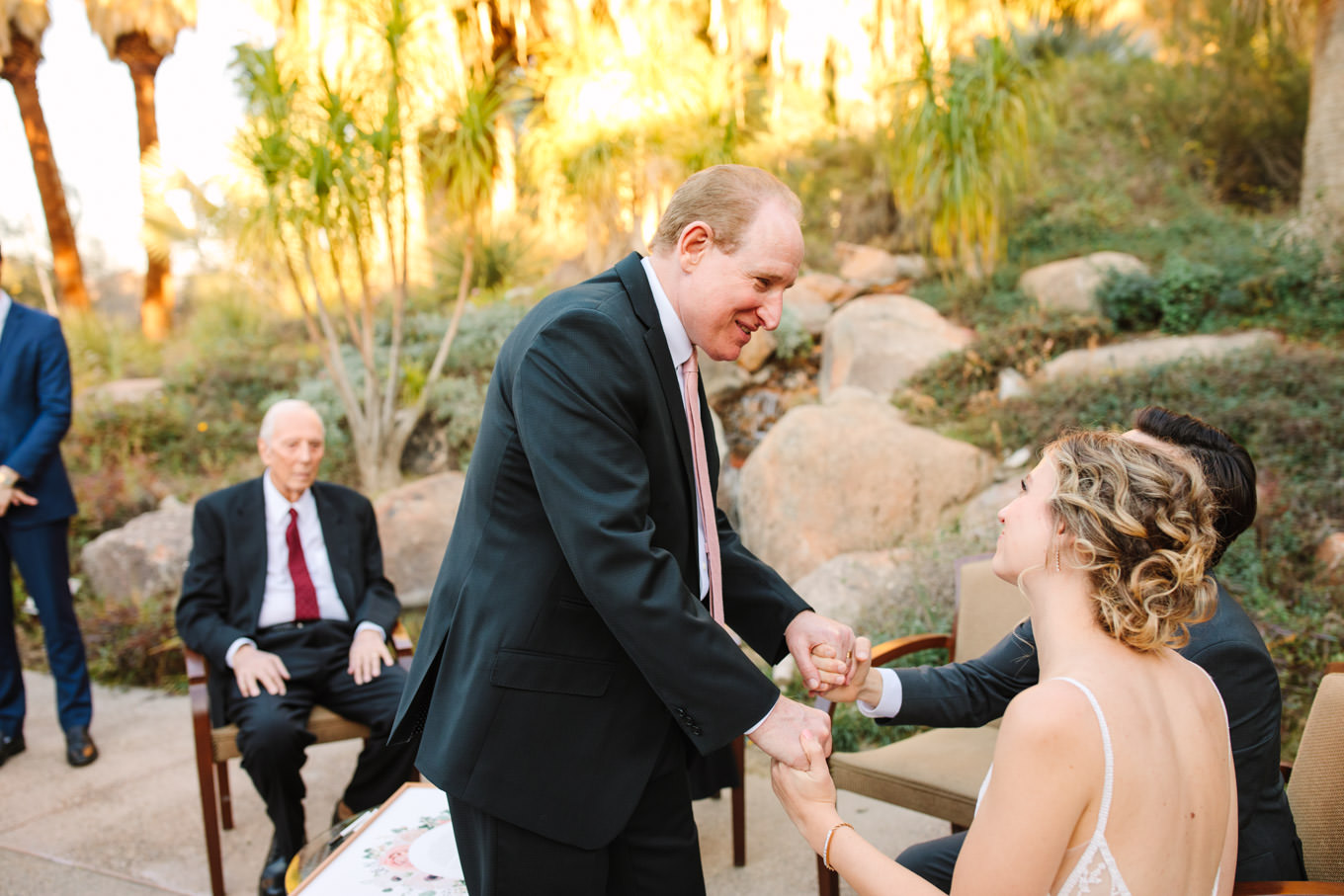 Ketubah signing | Living Desert Zoo & Gardens wedding with unique details | Elevated and colorful wedding photography for fun-loving couples in Southern California |  #PalmSprings #palmspringsphotographer #gardenwedding #palmspringswedding  Source: Mary Costa Photography | Los Angeles wedding photographer 