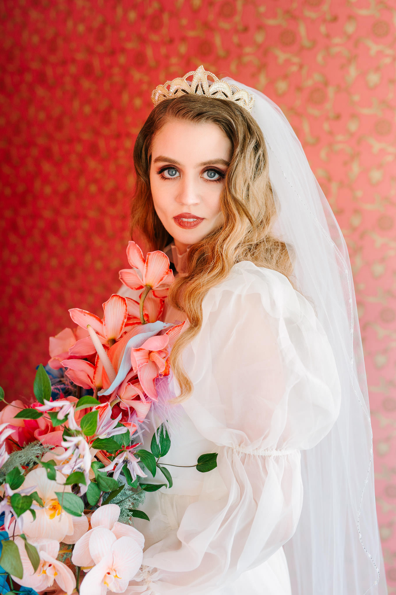 Allison Harvard bridal portrait at the Madonna Inn | Colorful and quirky wedding at Higuera Ranch in San Luis Obispo | #sanluisobispowedding #californiawedding #higueraranch #madonnainn   Source: Mary Costa Photography | Los Angeles