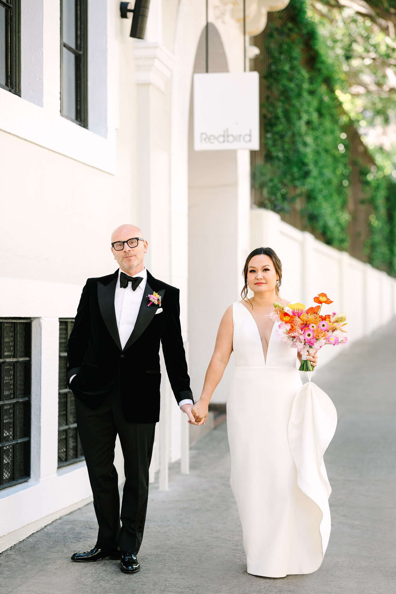Downtown Los Angeles colorful Redbird wedding | Wedding and elopement photography roundup | Los Angeles and Palm Springs photographer | #losangeleswedding #palmspringswedding #elopementphotographer Source: Mary Costa Photography | Los Angeles