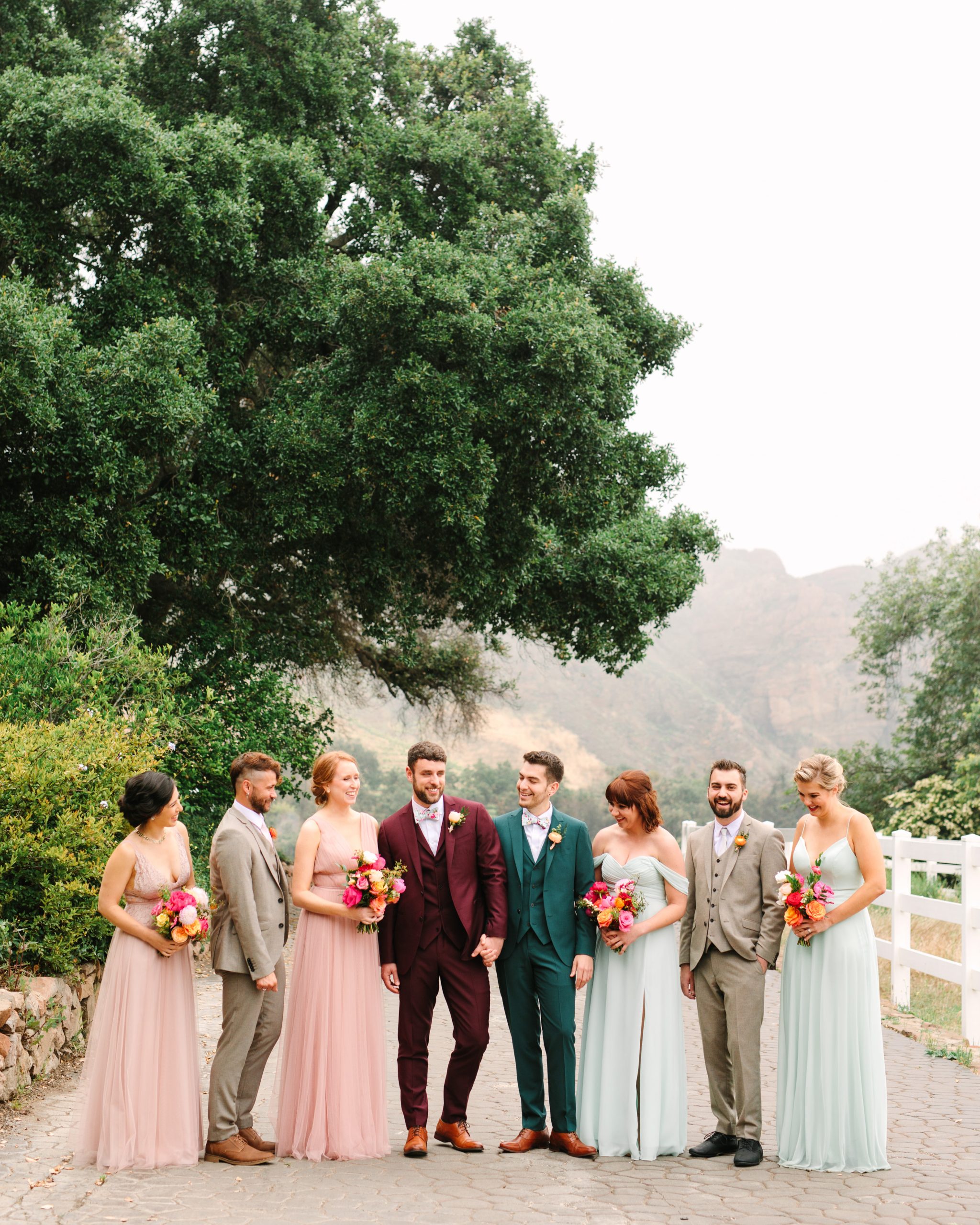 Stylish wedding party by Mary Costa Photography