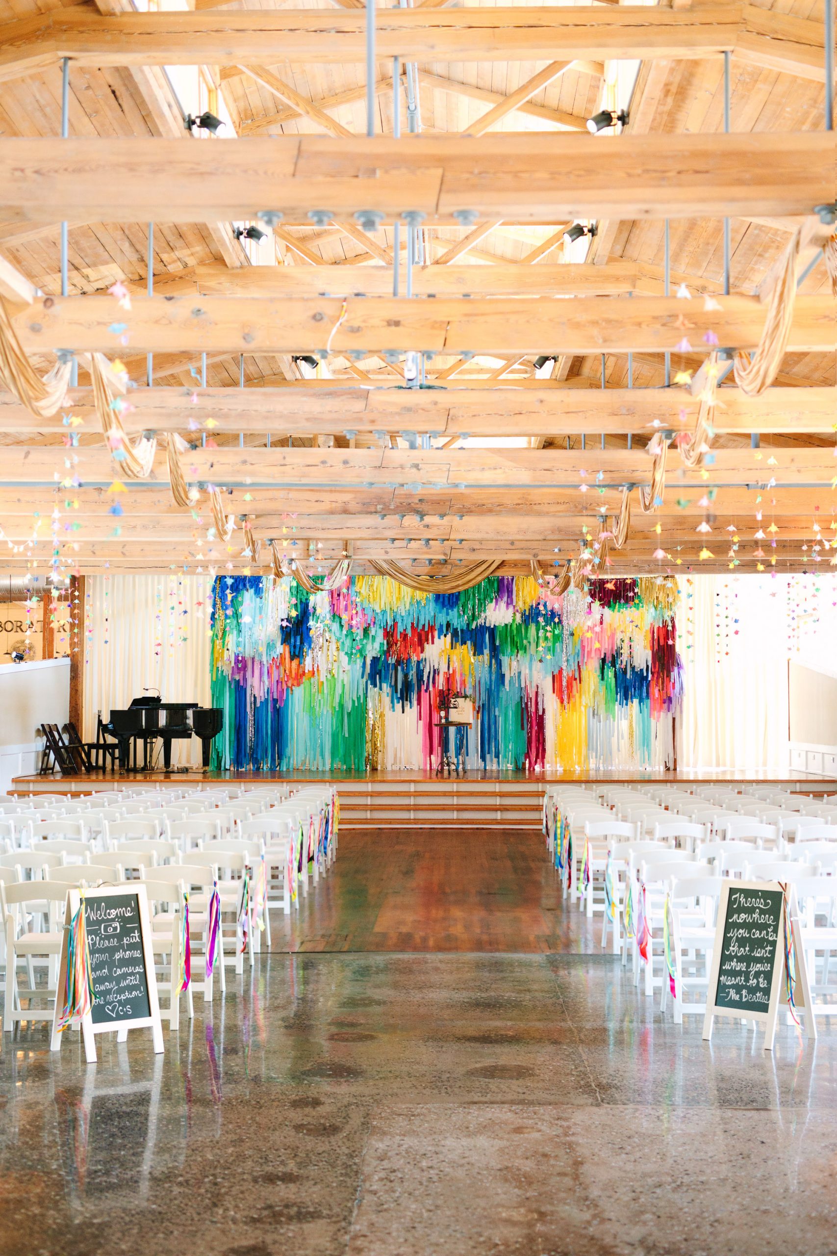 Colorful wedding ceremony in North Carolina by Mary Costa Photography