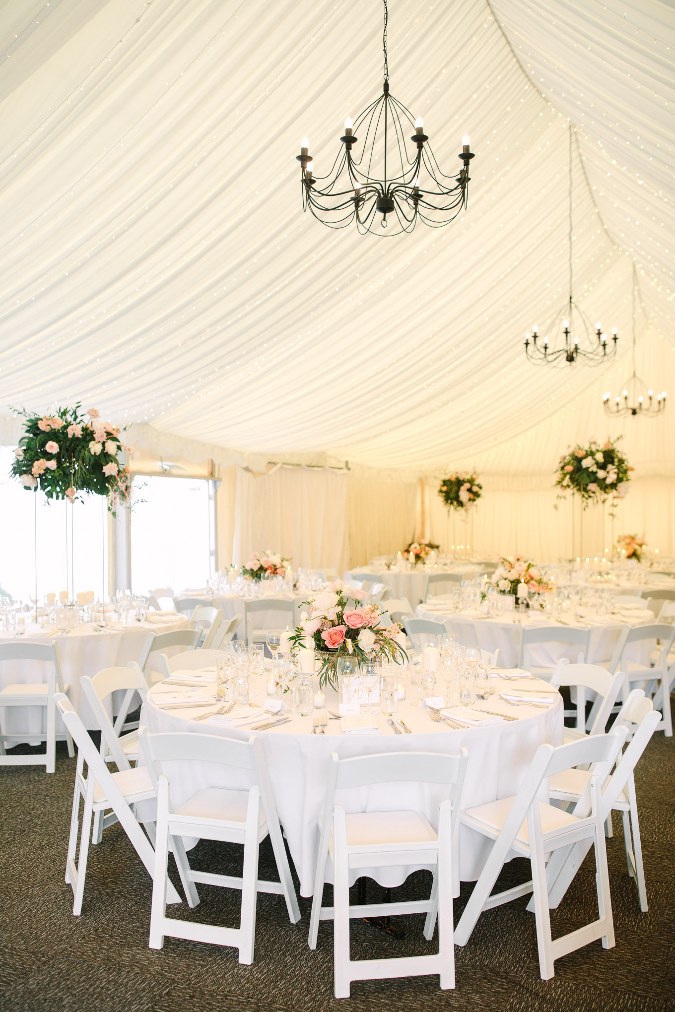 Tented ceremony at Millbrook Resort Queenstown New Zealand wedding by Mary Costa Photography | www.marycostaweddings.com