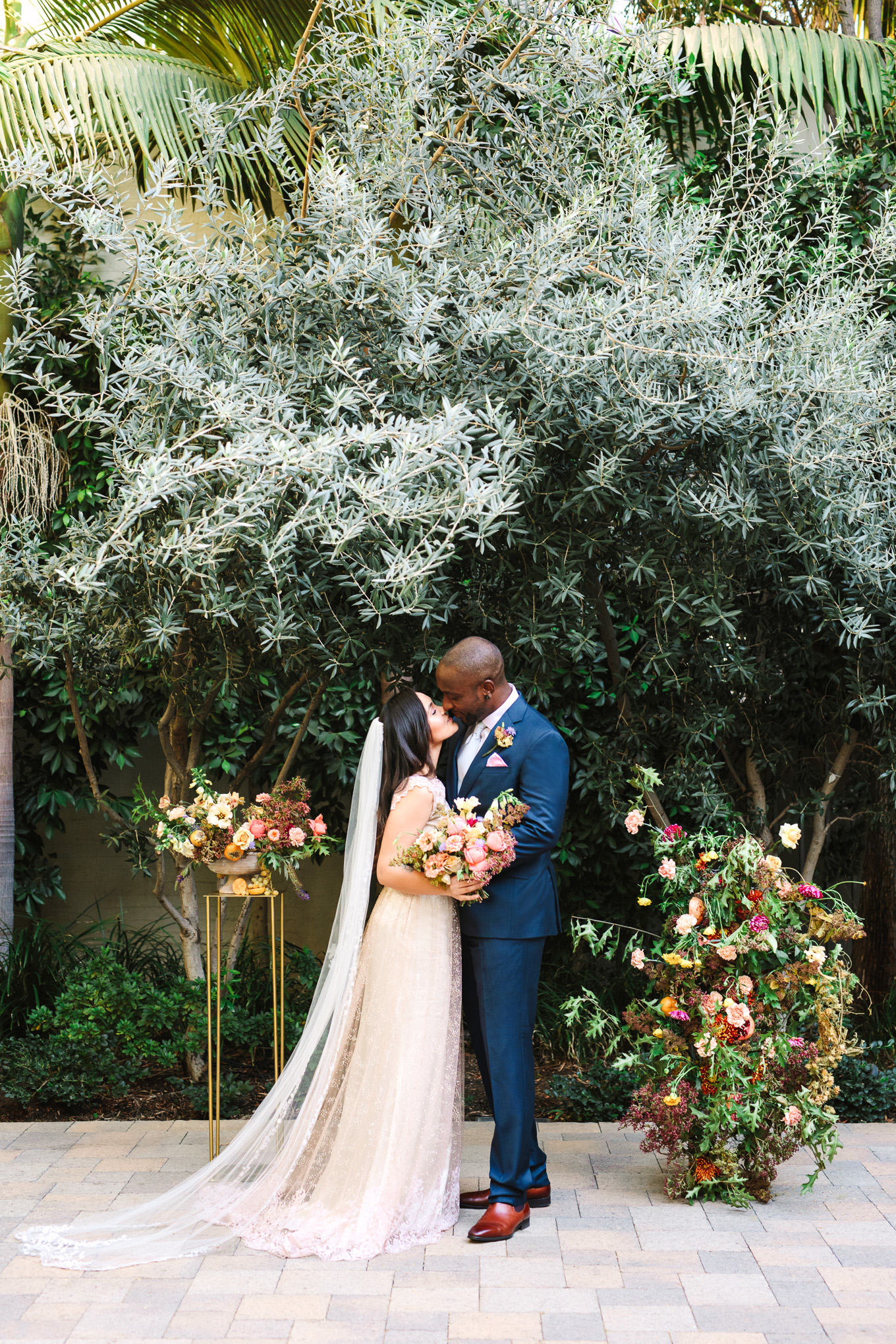 Vibiana DTLA garden wedding ceremony | Best Southern California Garden Wedding Venues | Colorful and elevated wedding photography for fun-loving couples | #gardenvenue #weddingvenue #socalweddingvenue #bouquetideas #uniquebouquet   Source: Mary Costa Photography | Los Angeles 