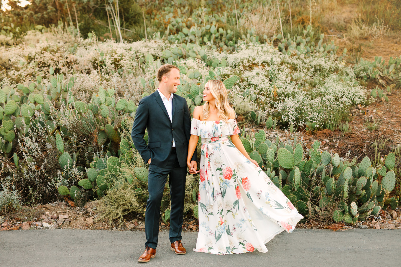 Couple in front of cacti at Quail Ranch Simi Valley | Best Southern California Garden Wedding Venues | Colorful and elevated wedding photography for fun-loving couples | #gardenvenue #weddingvenue #socalweddingvenue #bouquetideas #uniquebouquet   Source: Mary Costa Photography | Los Angeles 