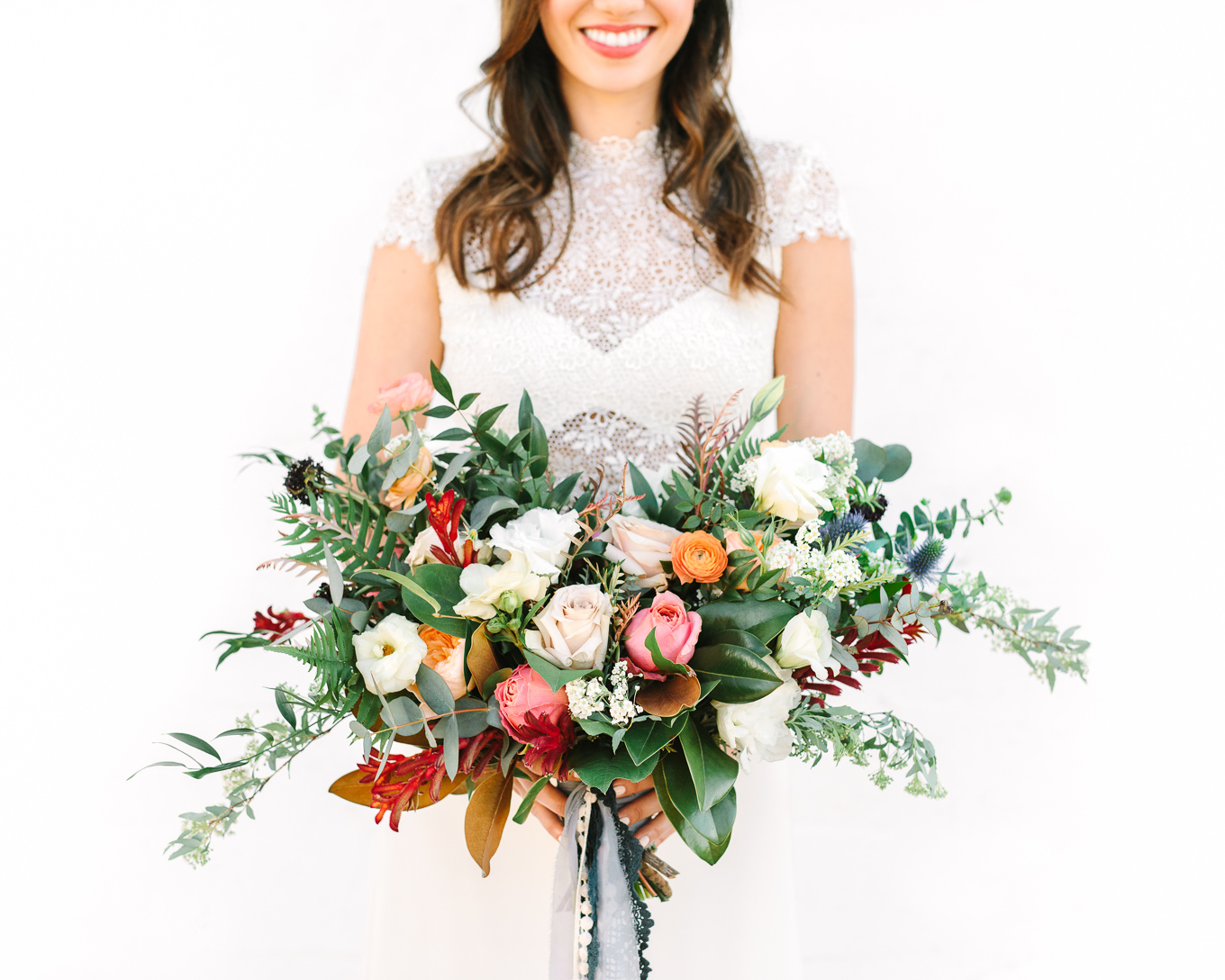 Organic and lush bouquet by Foxtail Florals | Beautiful bridal bouquet inspiration and advice | Colorful and elevated wedding photography for fun-loving couples in Southern California | #weddingflowers #weddingbouquet #bridebouquet #bouquetideas #uniquebouquet   Source: Mary Costa Photography | Los Angeles