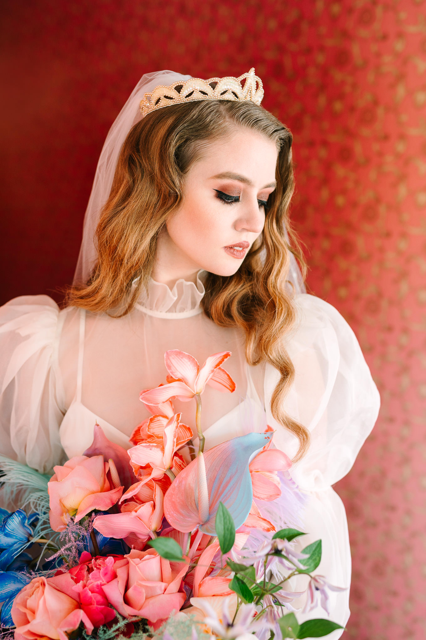 Allison Harvard bridal portrait at the Madonna Inn | Colorful and quirky wedding at Higuera Ranch in San Luis Obispo | #sanluisobispowedding #californiawedding #higueraranch #madonnainn   Source: Mary Costa Photography | Los Angeles