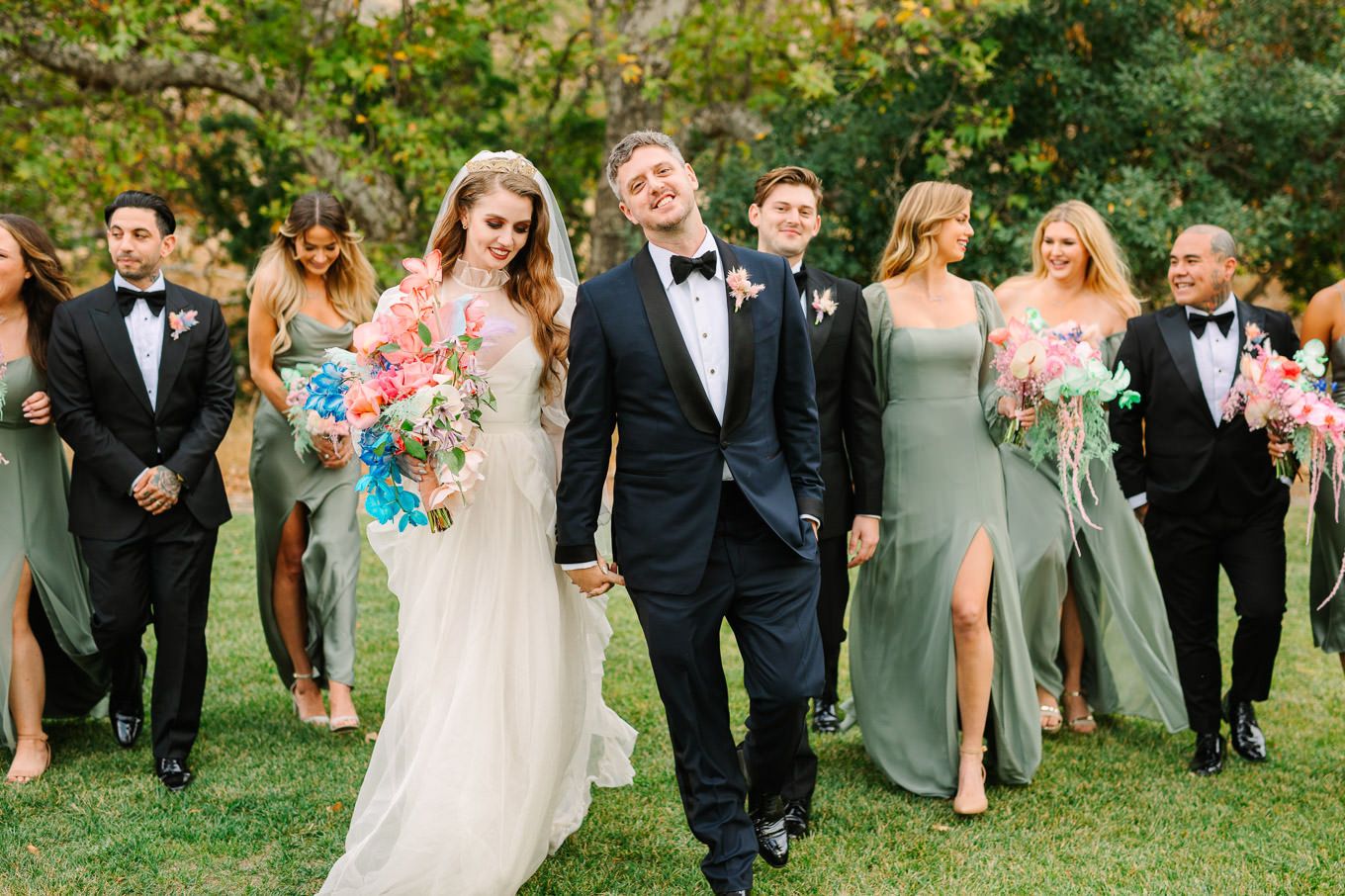 Allison Harvard & Jeremy Burke wedding party portraits | Colorful and quirky wedding at Higuera Ranch in San Luis Obispo | #sanluisobispowedding #californiawedding #higueraranch #madonnainn   
Source: Mary Costa Photography | Los Angeles